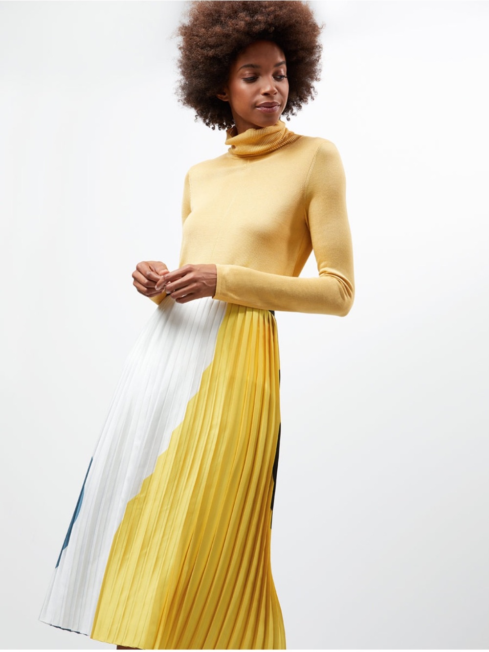 Jigsaw Multi Color Pleat Skirt - Picture 3 of 9